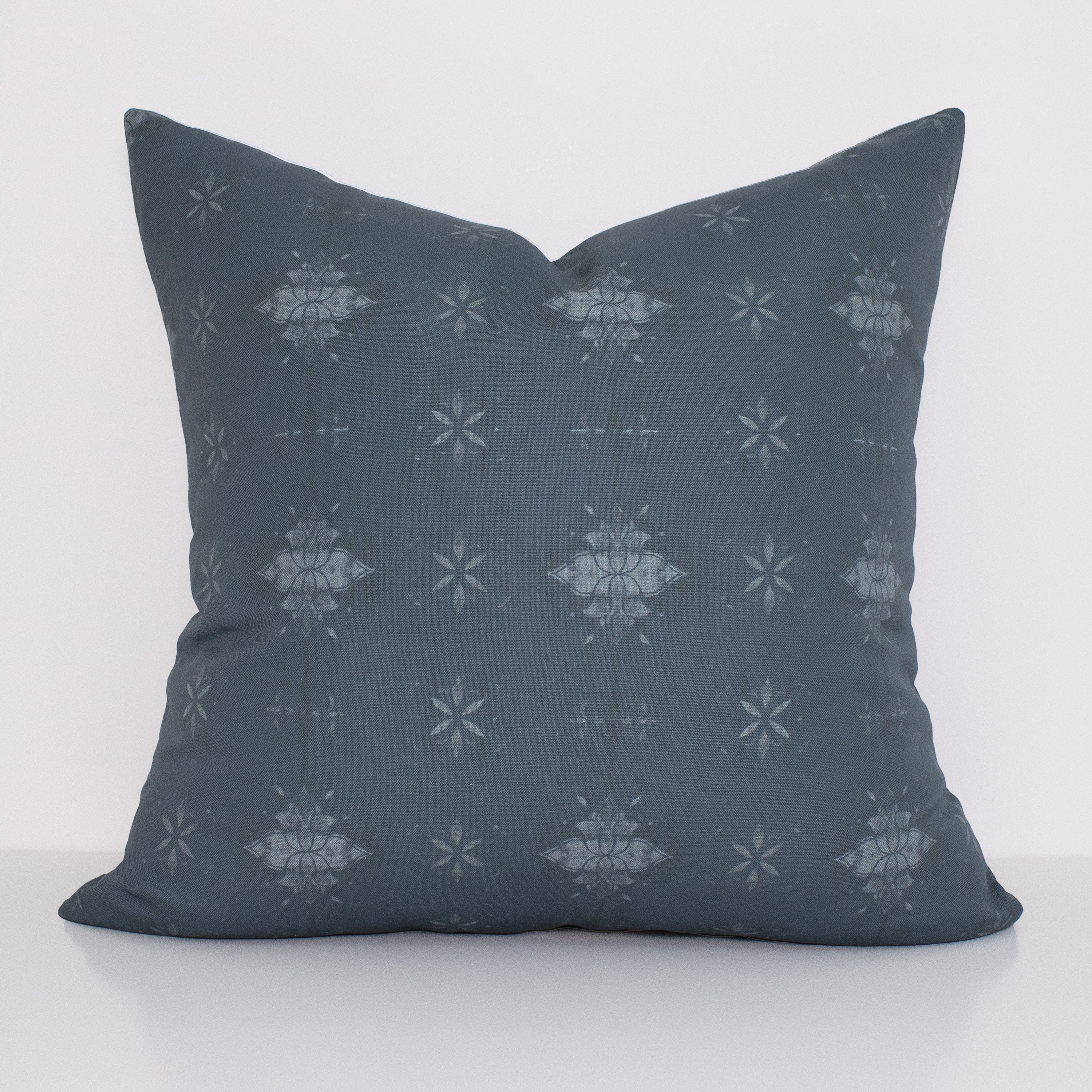Lotus Pillow Cover in Indigo