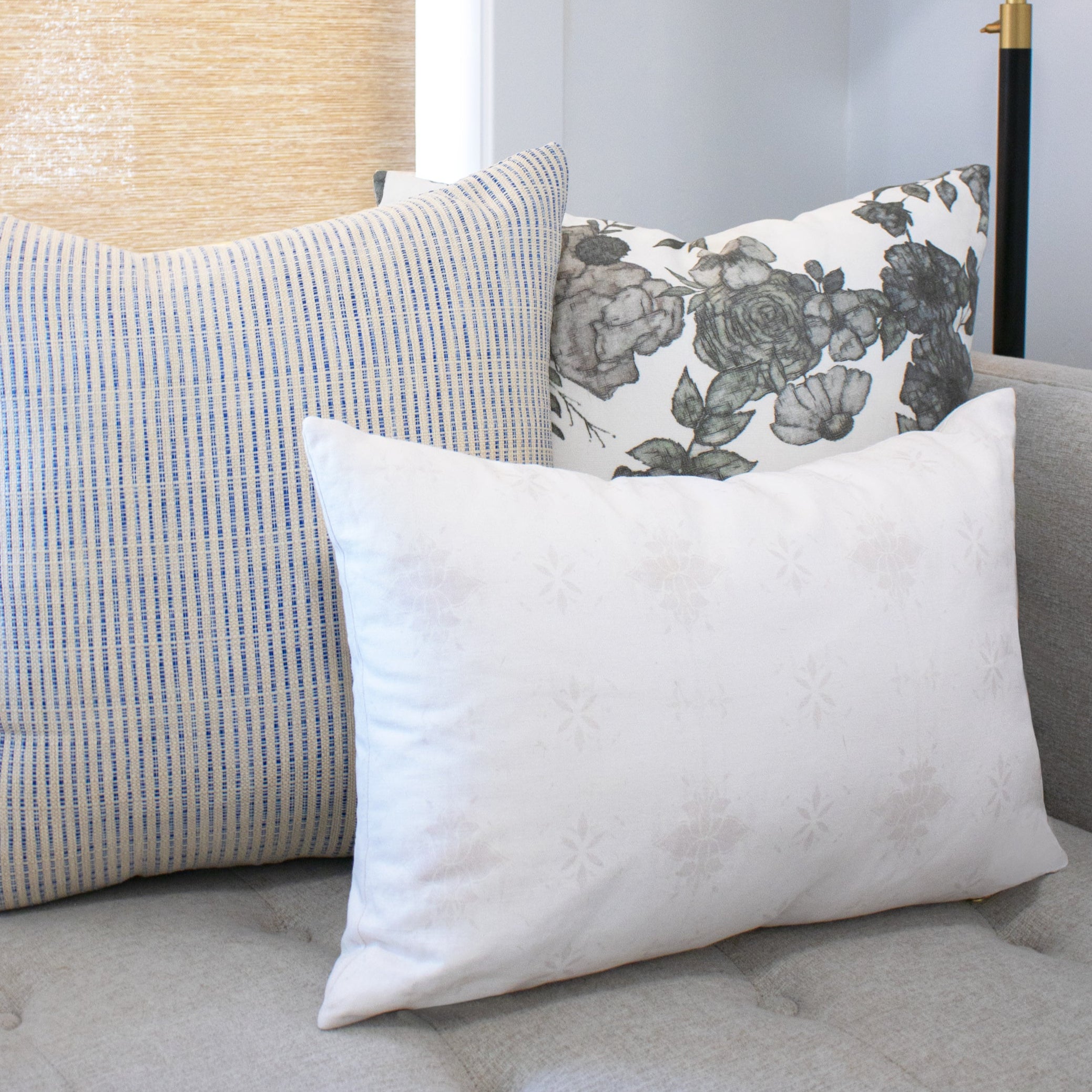 Lotus Pillow Cover in Dove