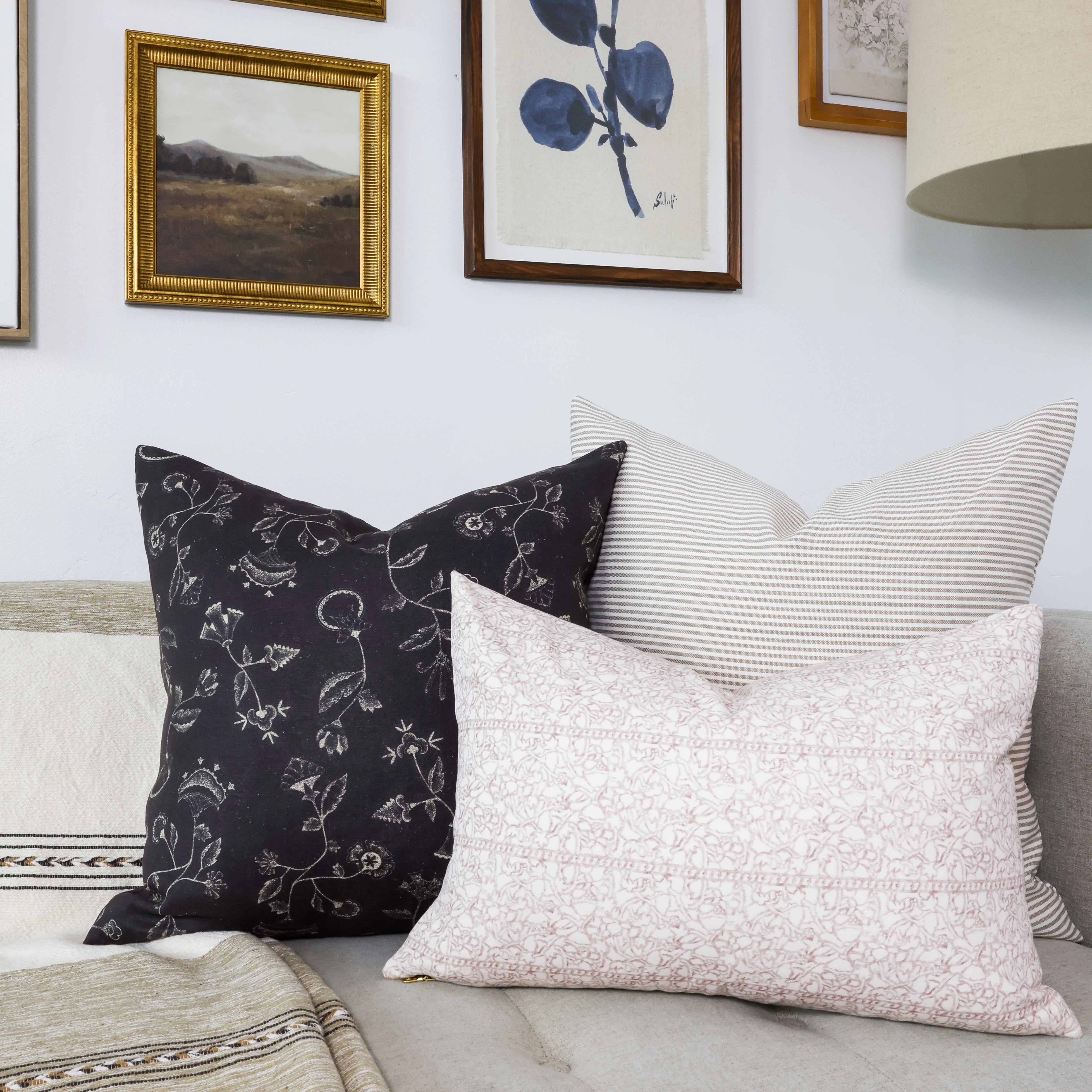 Dot Pillow Cover in Coal