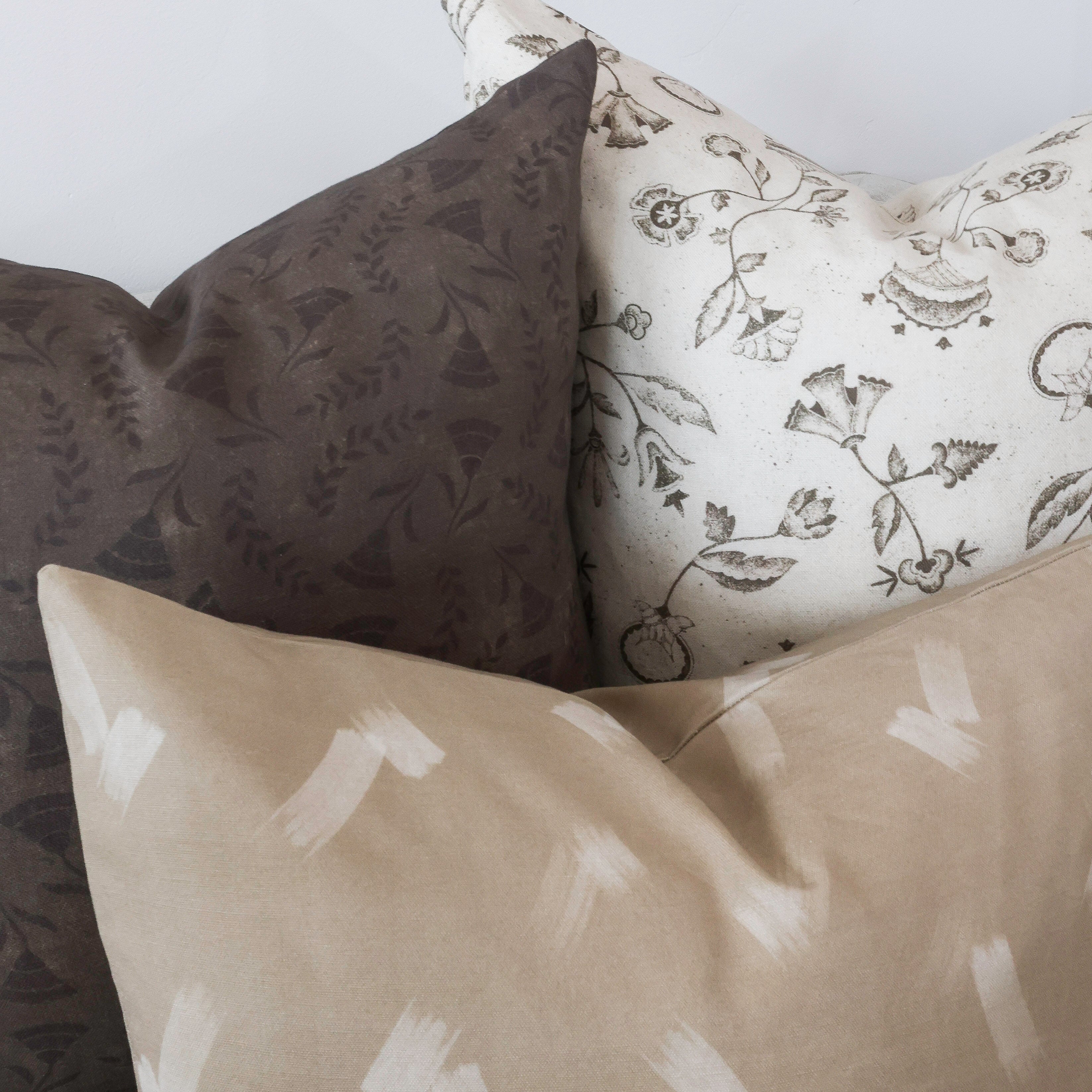 Fleur Pillow Cover in Driftwood