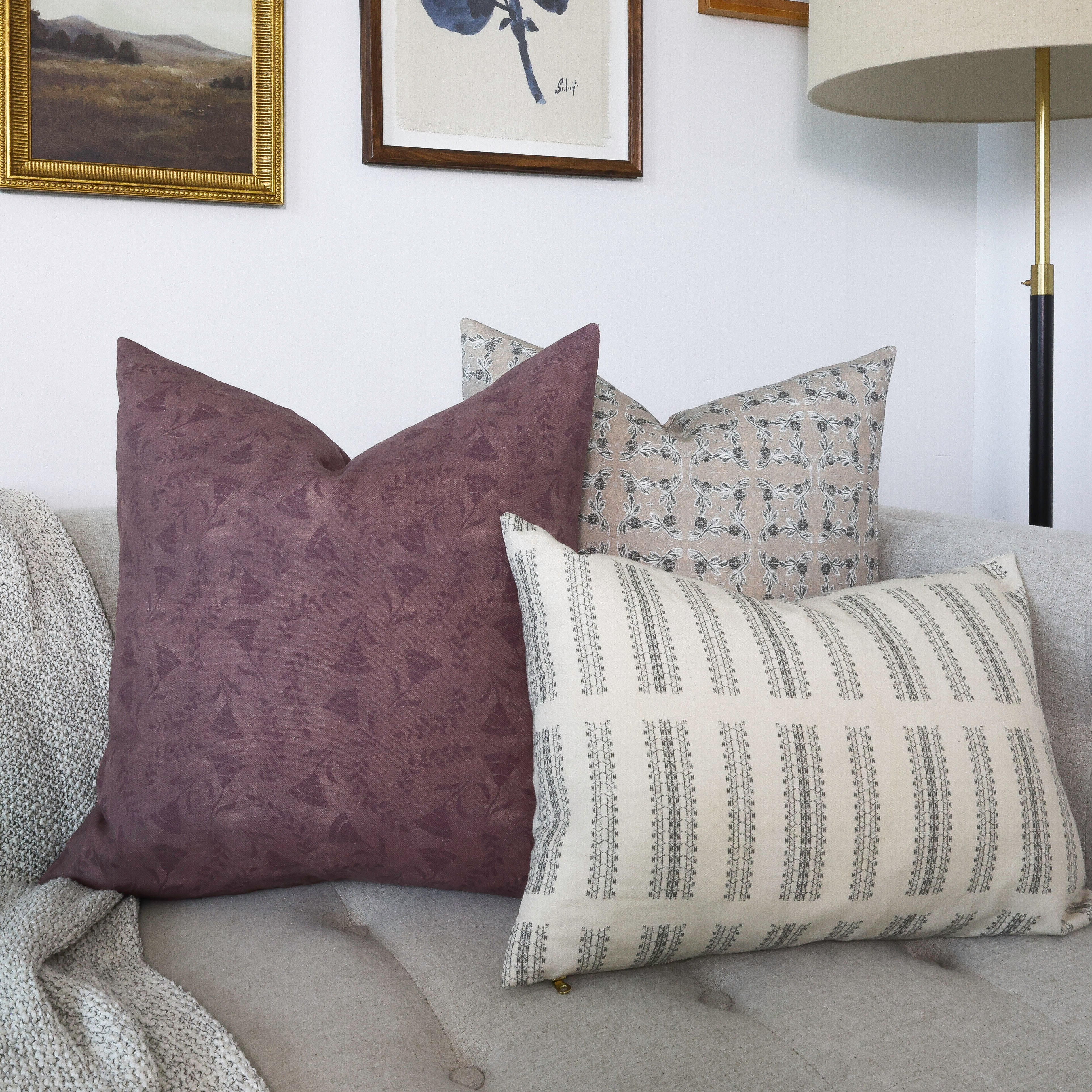 Fleur Pillow Cover in Rosewood