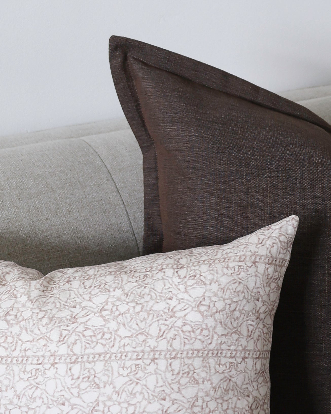 Flange Pillow Cover in Espresso