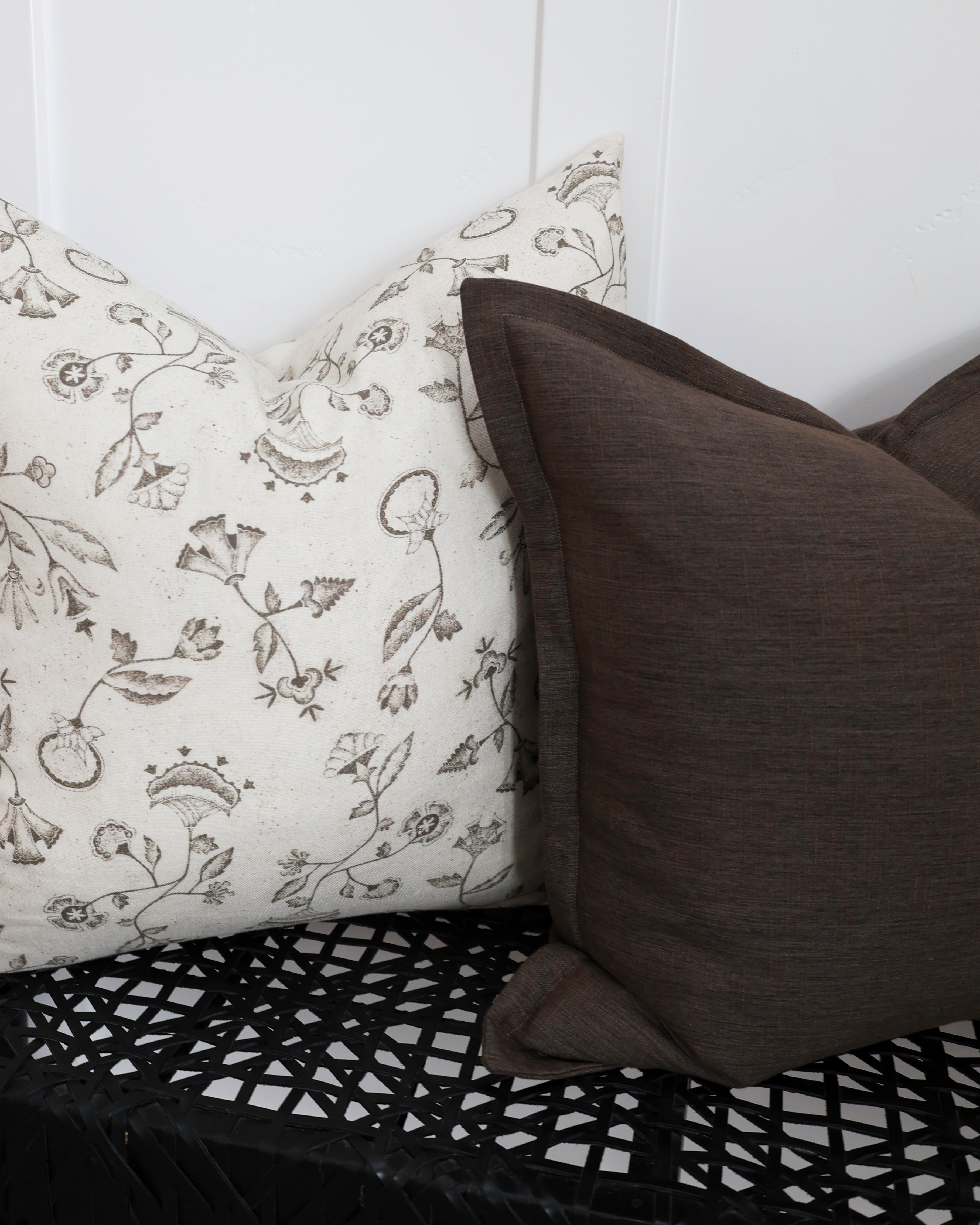 Flange Pillow Cover in Espresso