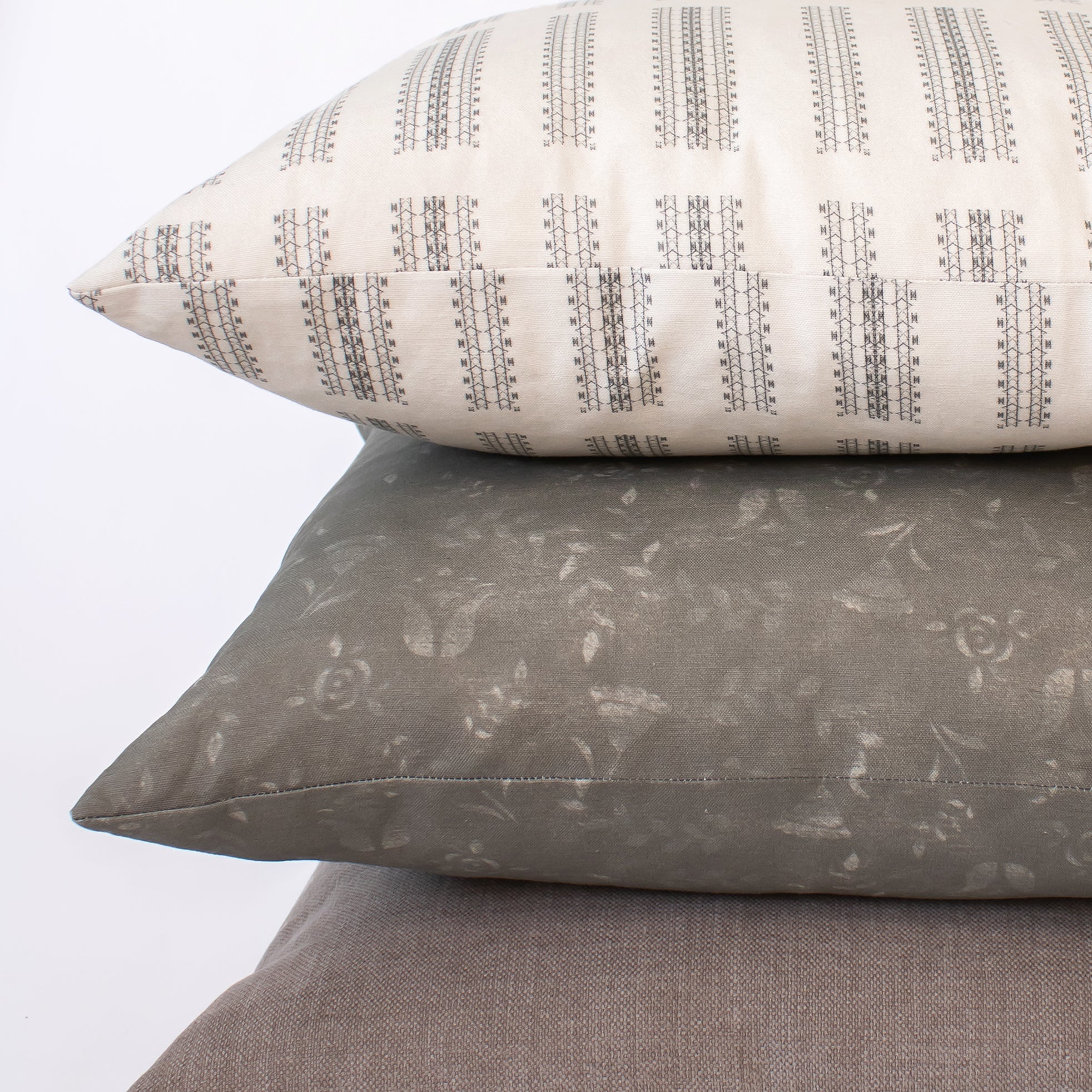 Fleur Pillow Cover in Driftwood