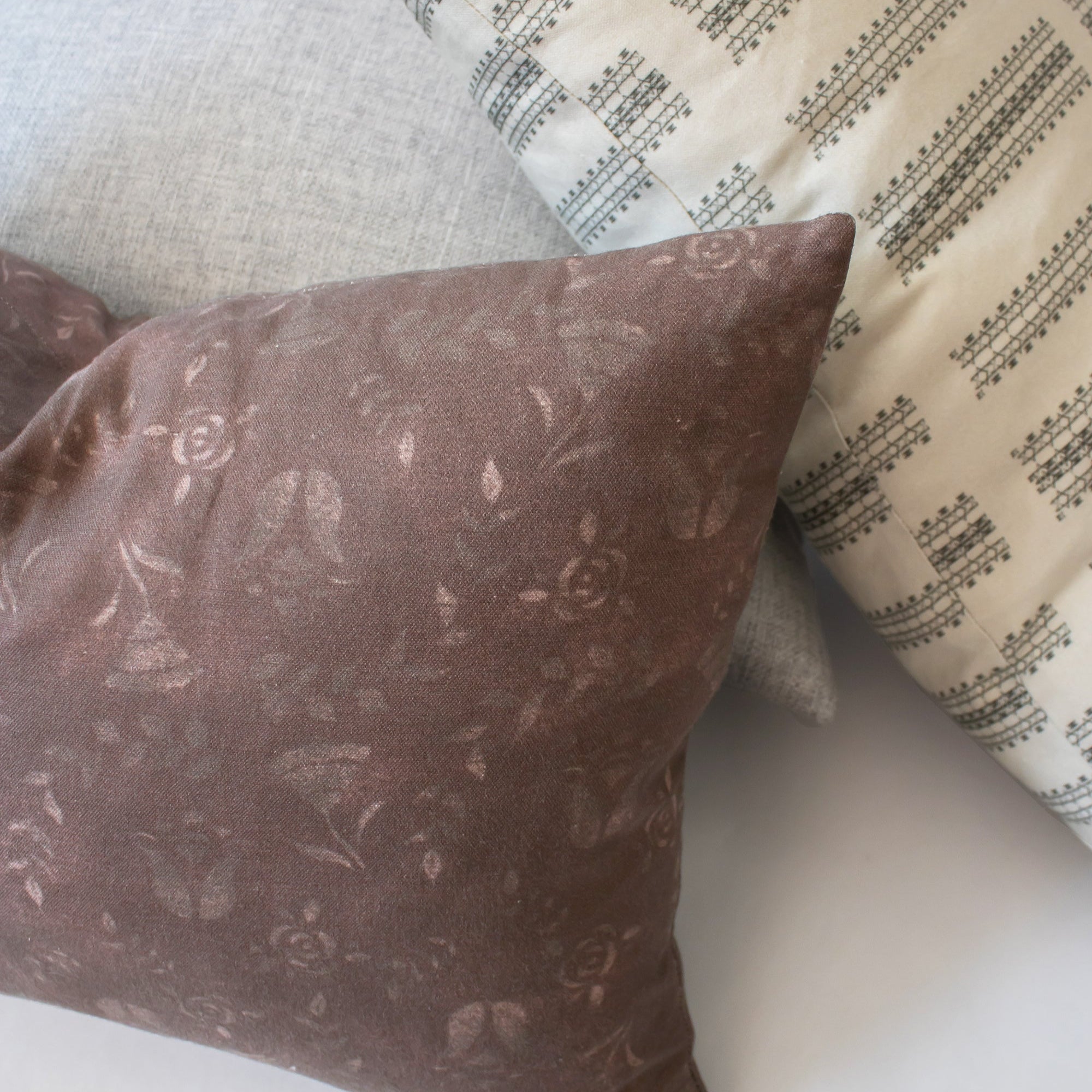 Fleur Pillow Cover in Rosewood