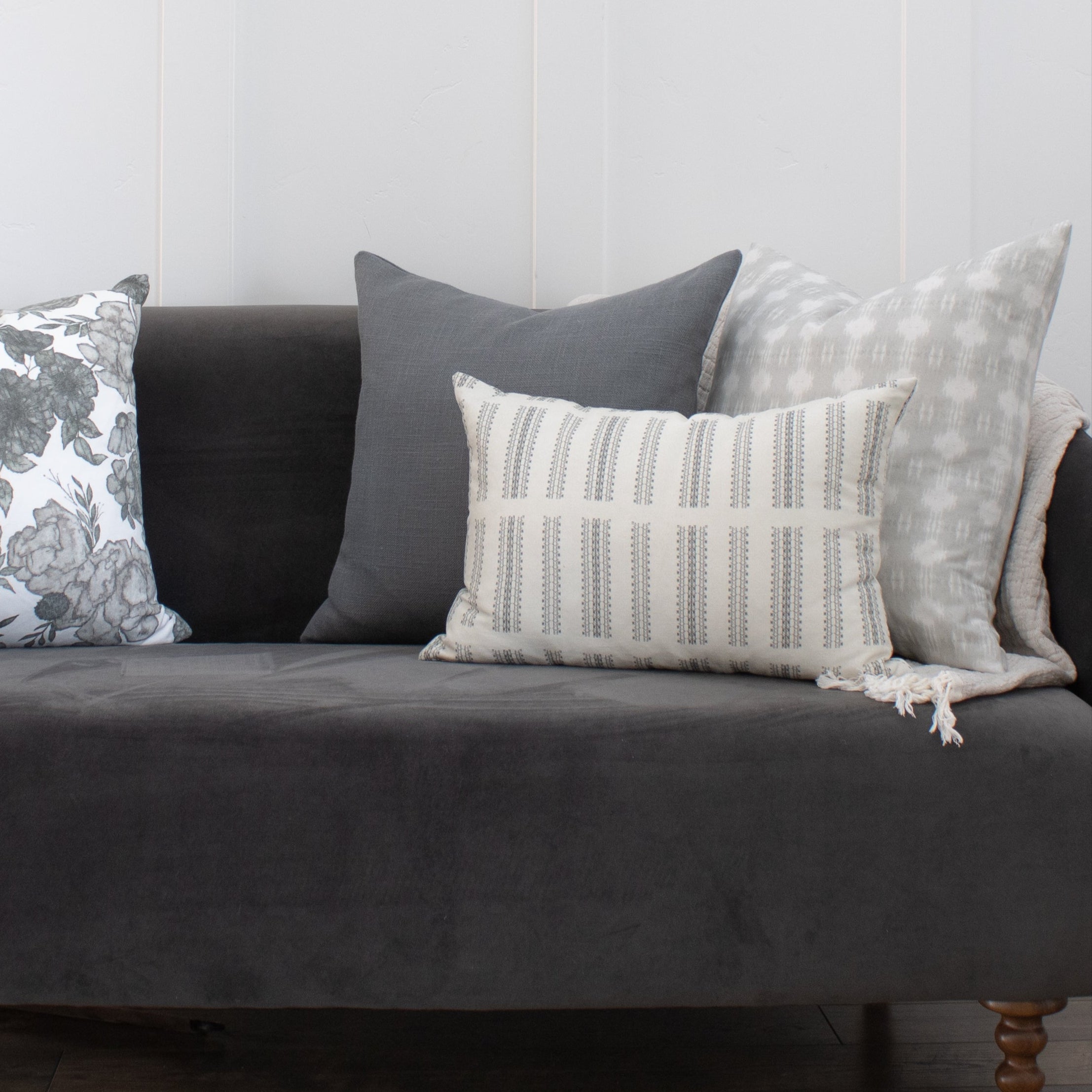 Blueprint Pillow Cover in Oatmeal
