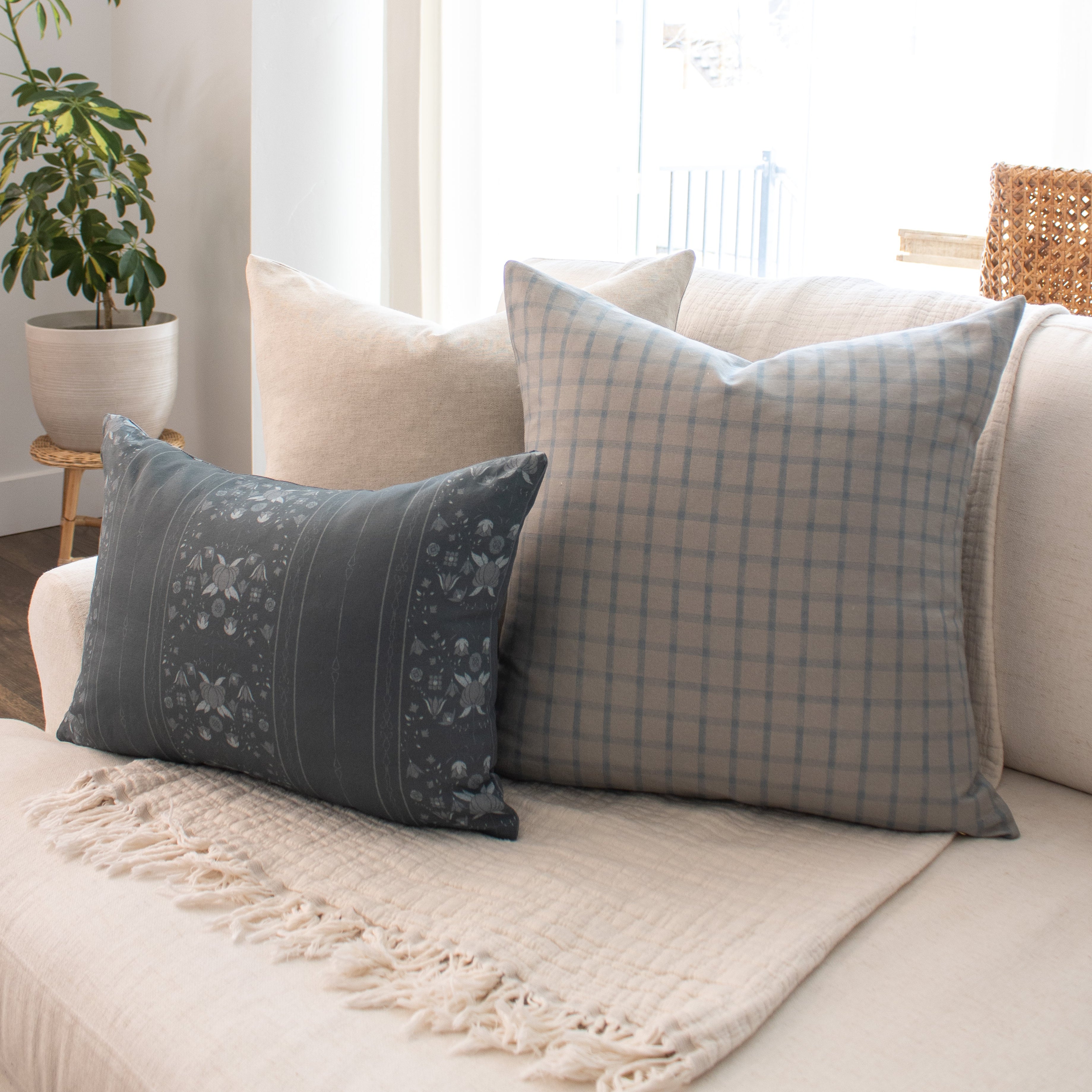 Trellis Pillow Cover in Glacier