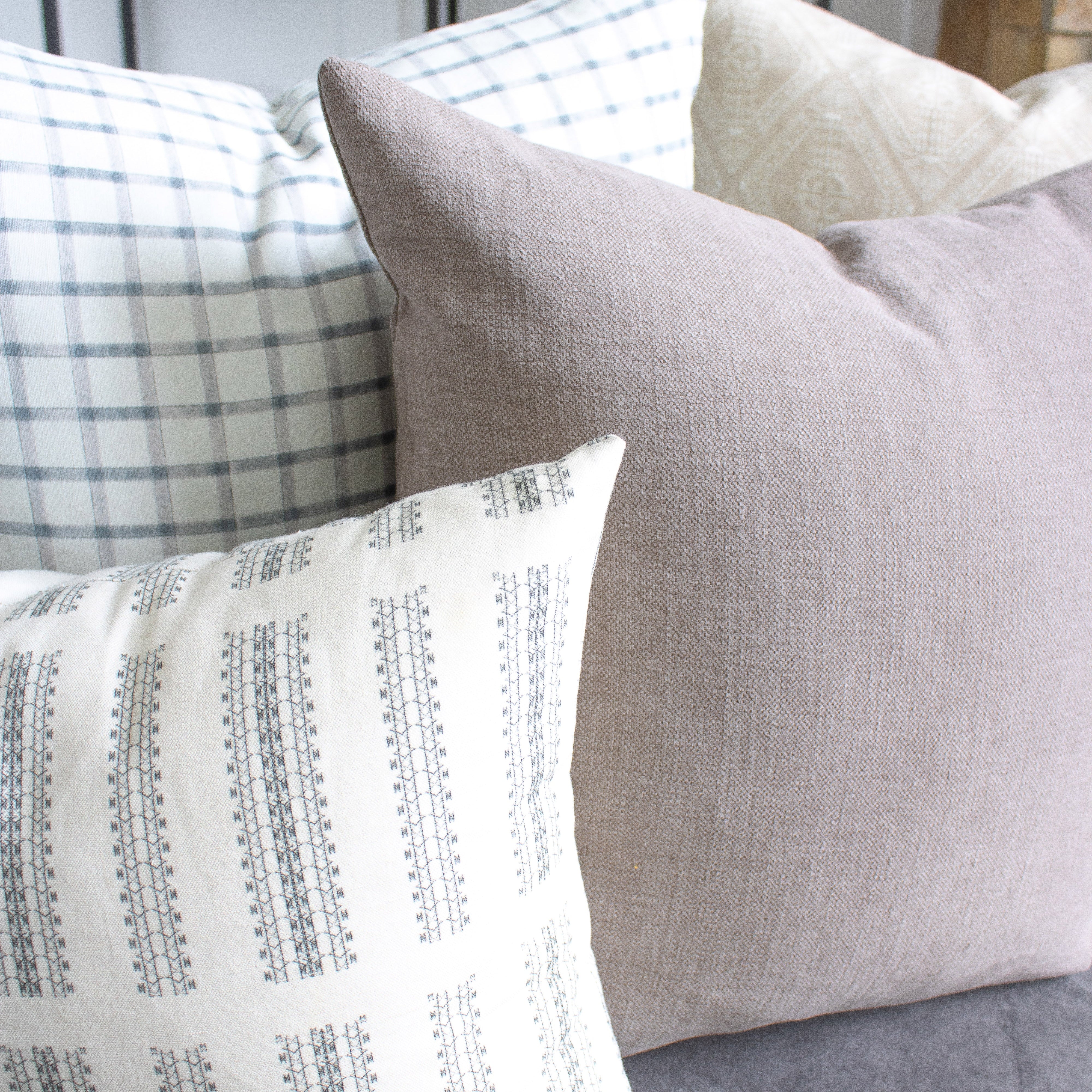 Blueprint Pillow Cover in Oatmeal