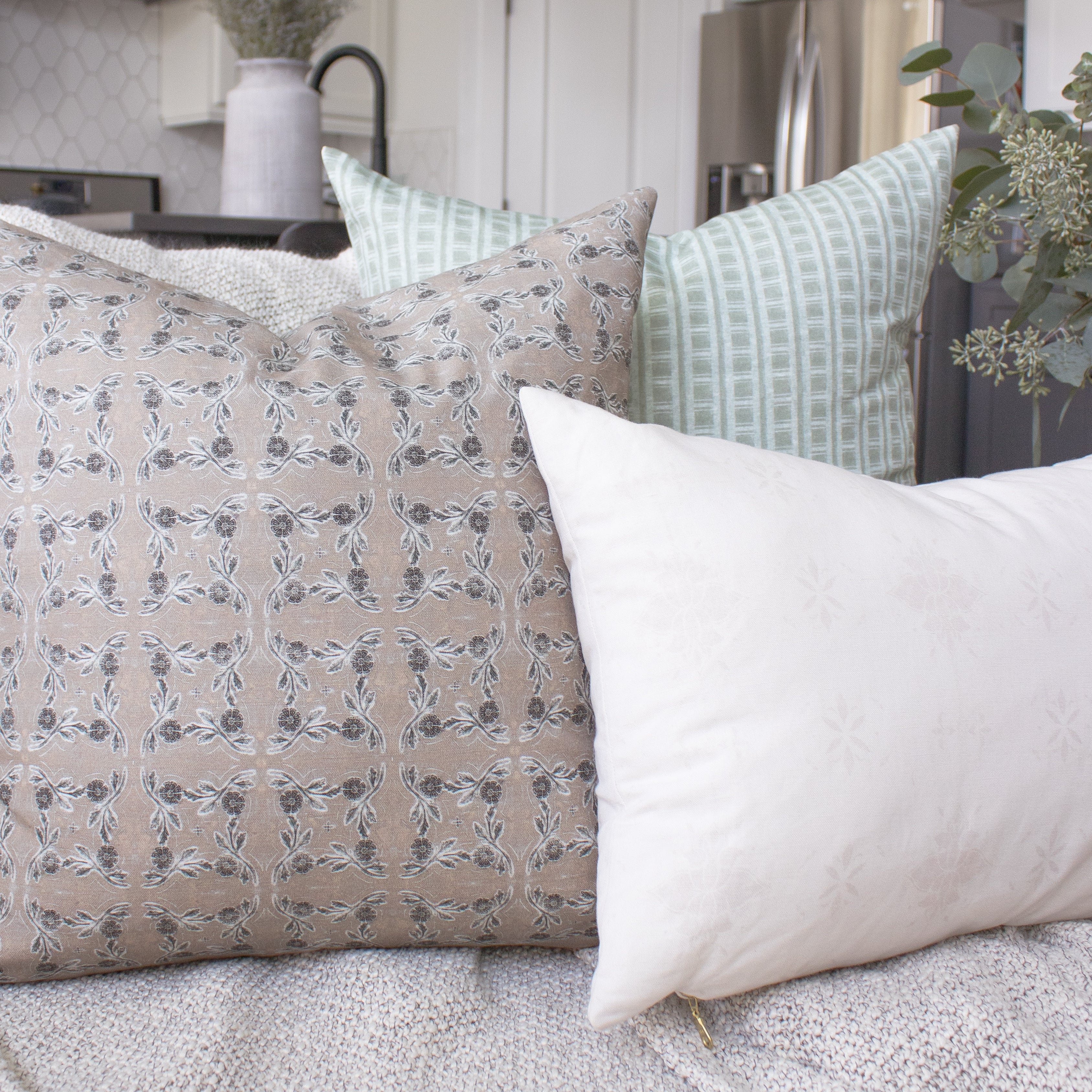 Alfie Pillow Cover in Sage
