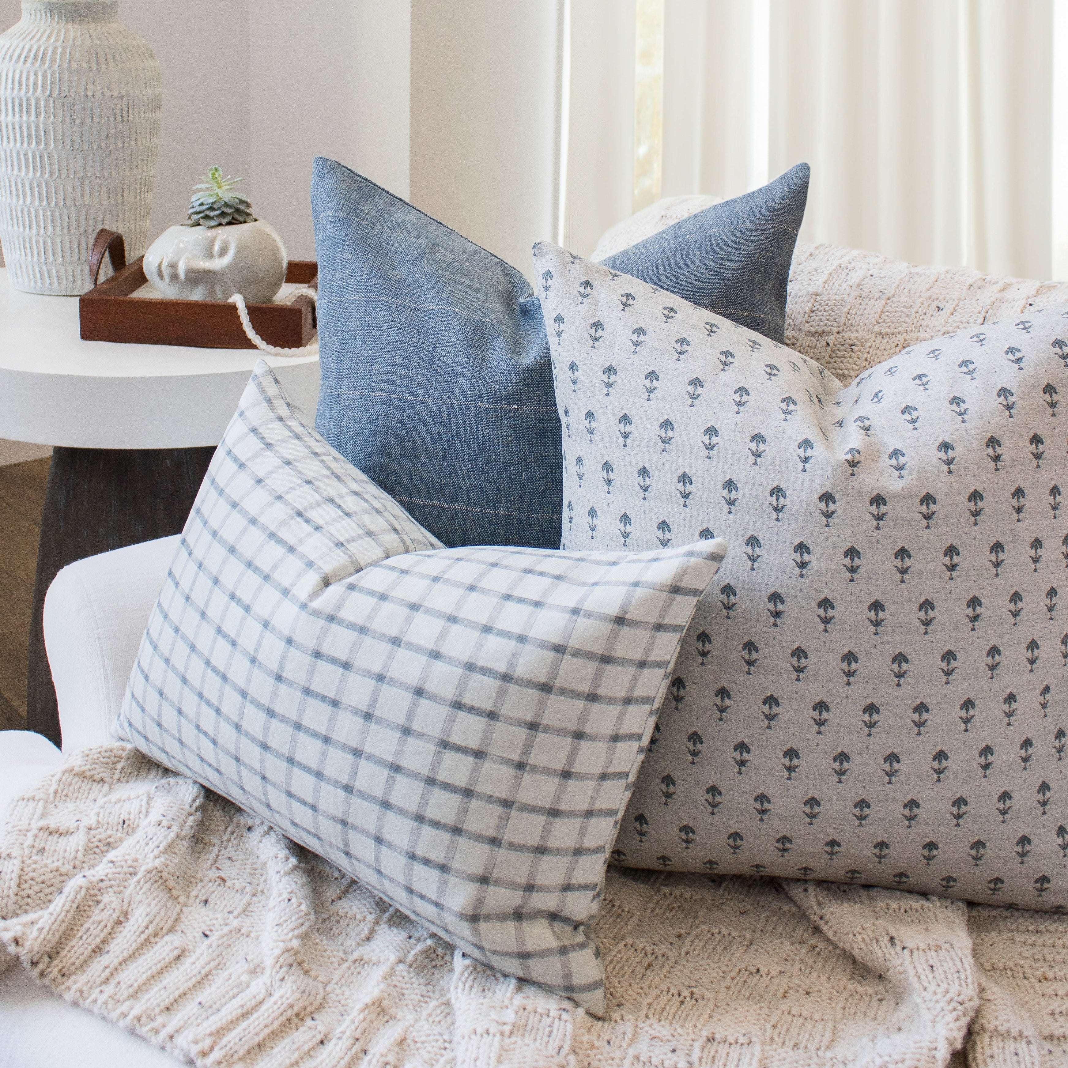 Ginger Pillow Cover in Slate