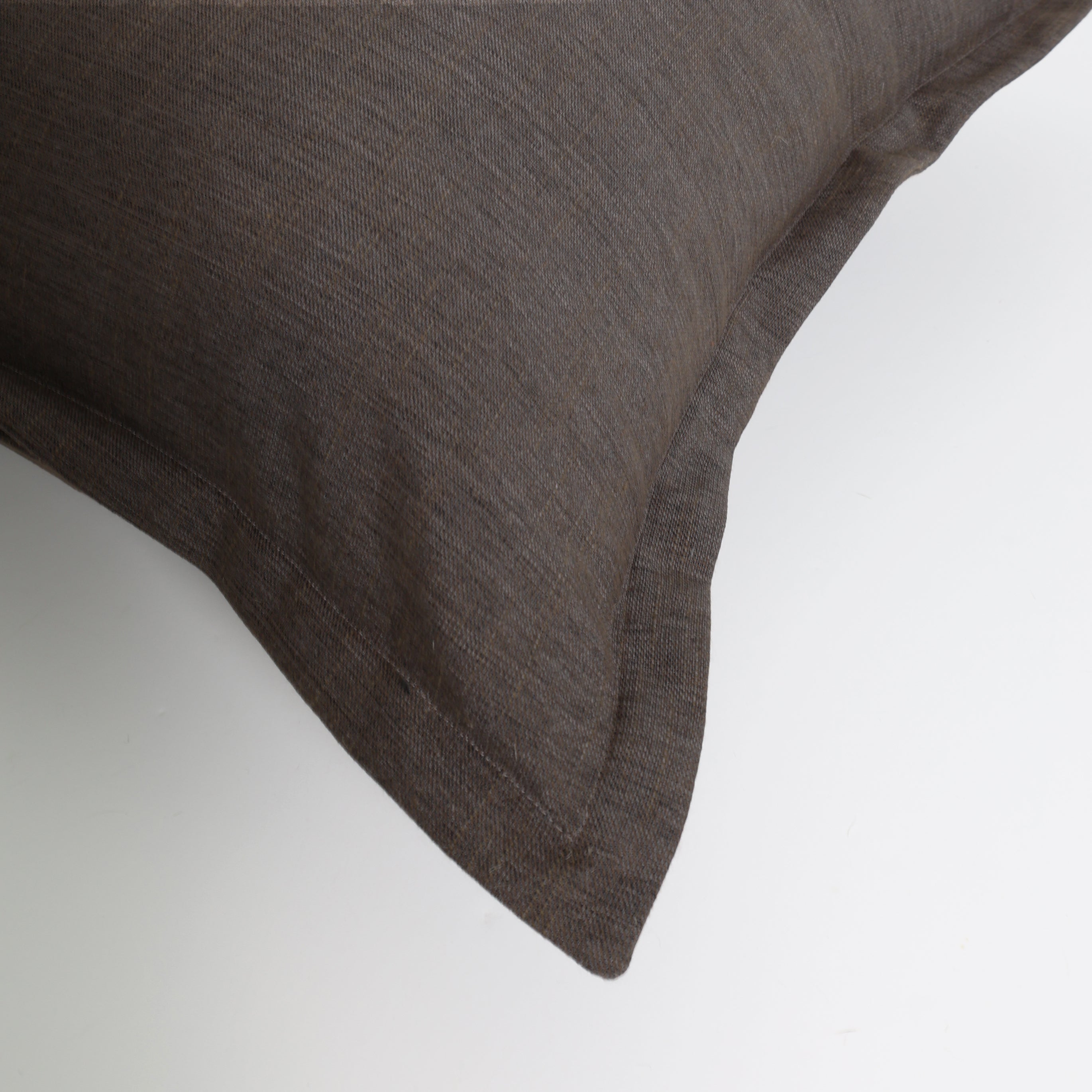 Flange Pillow Cover in Espresso