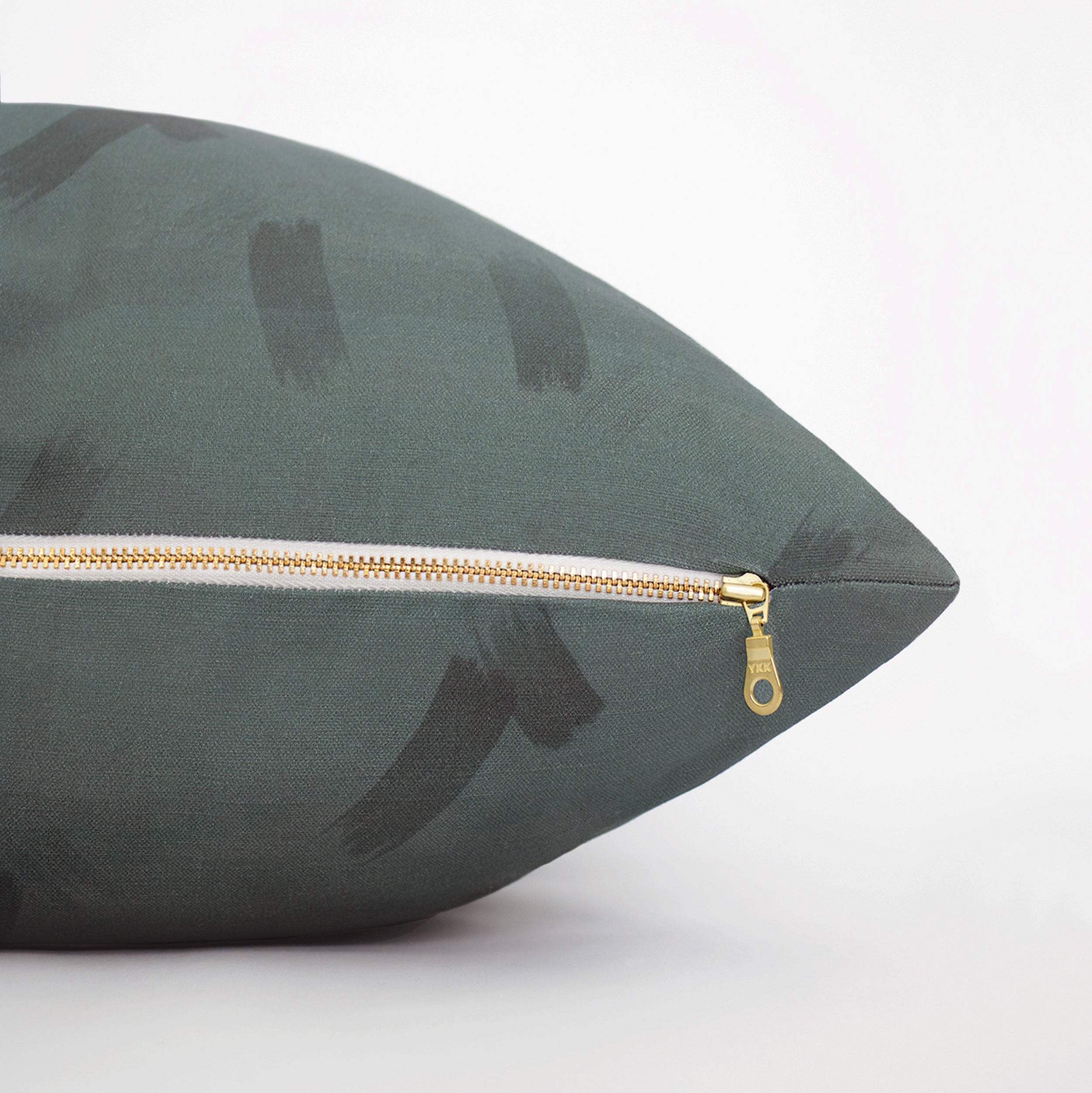 Brushstroke Pillow Cover in Peacock