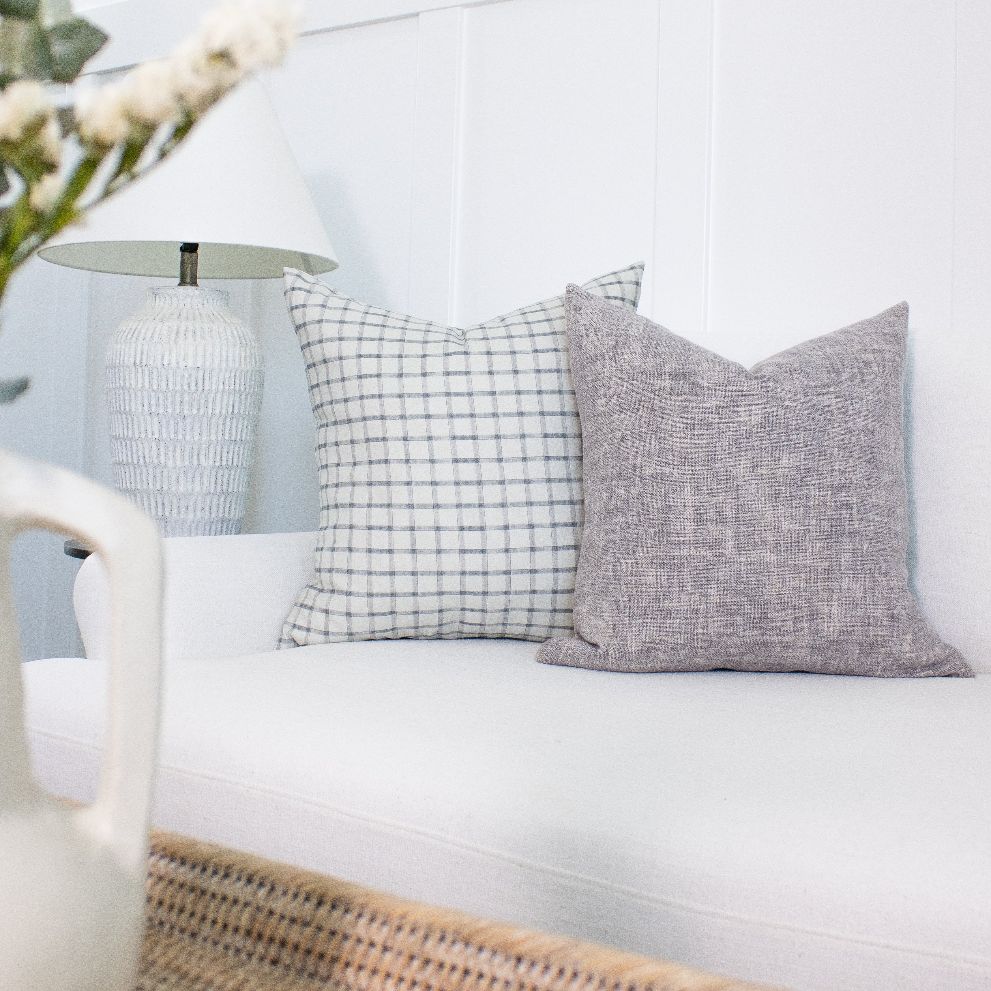 Solid Linen Pillow Cover in Monsoon