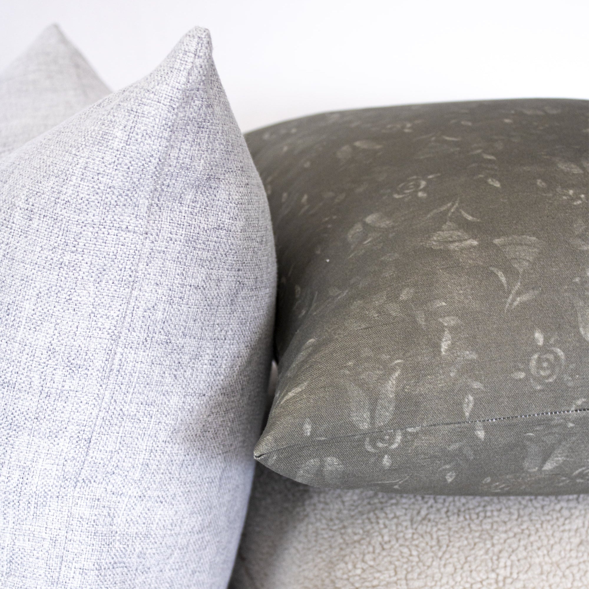 Fleur Pillow Cover in Driftwood