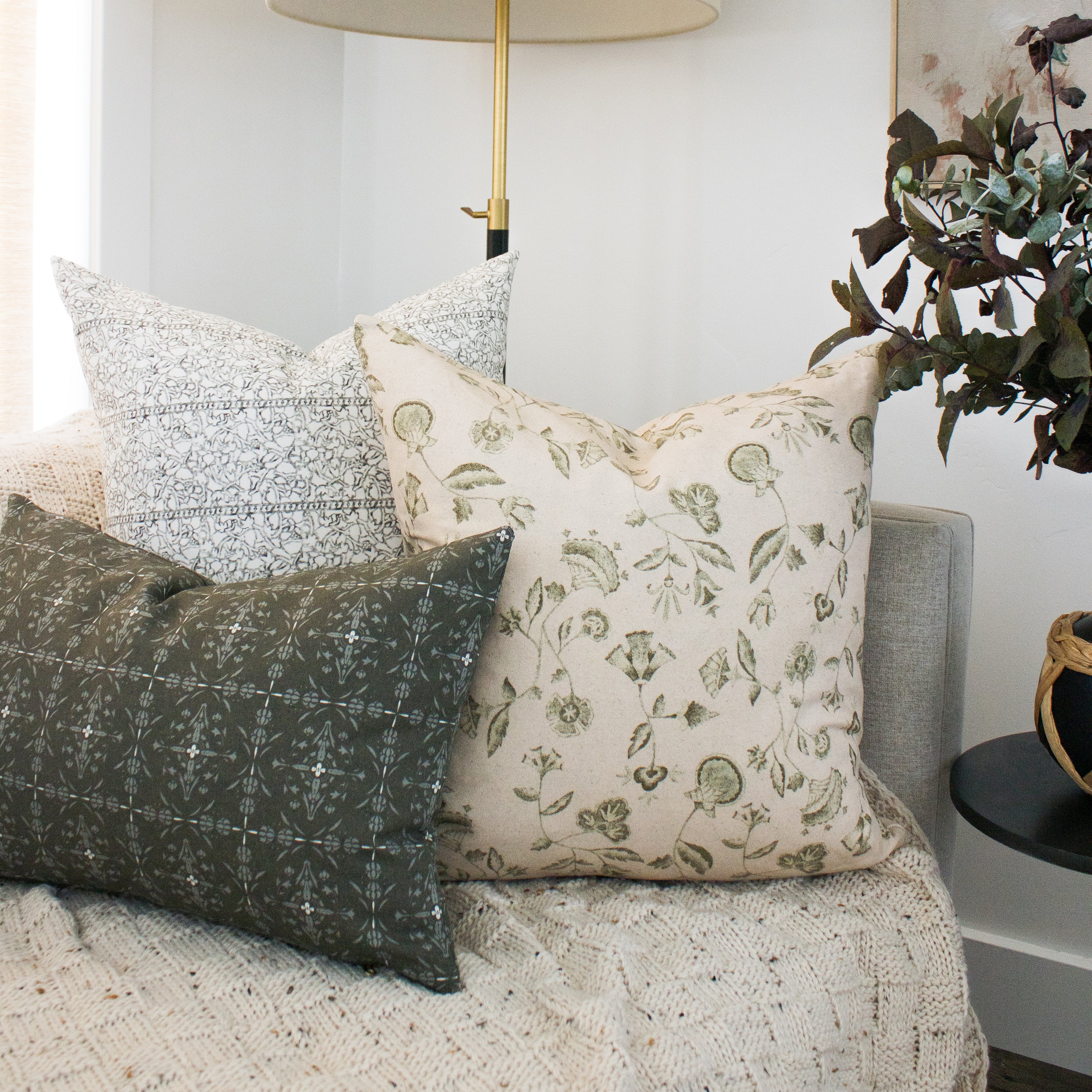 Dot Pillow Cover in Peach