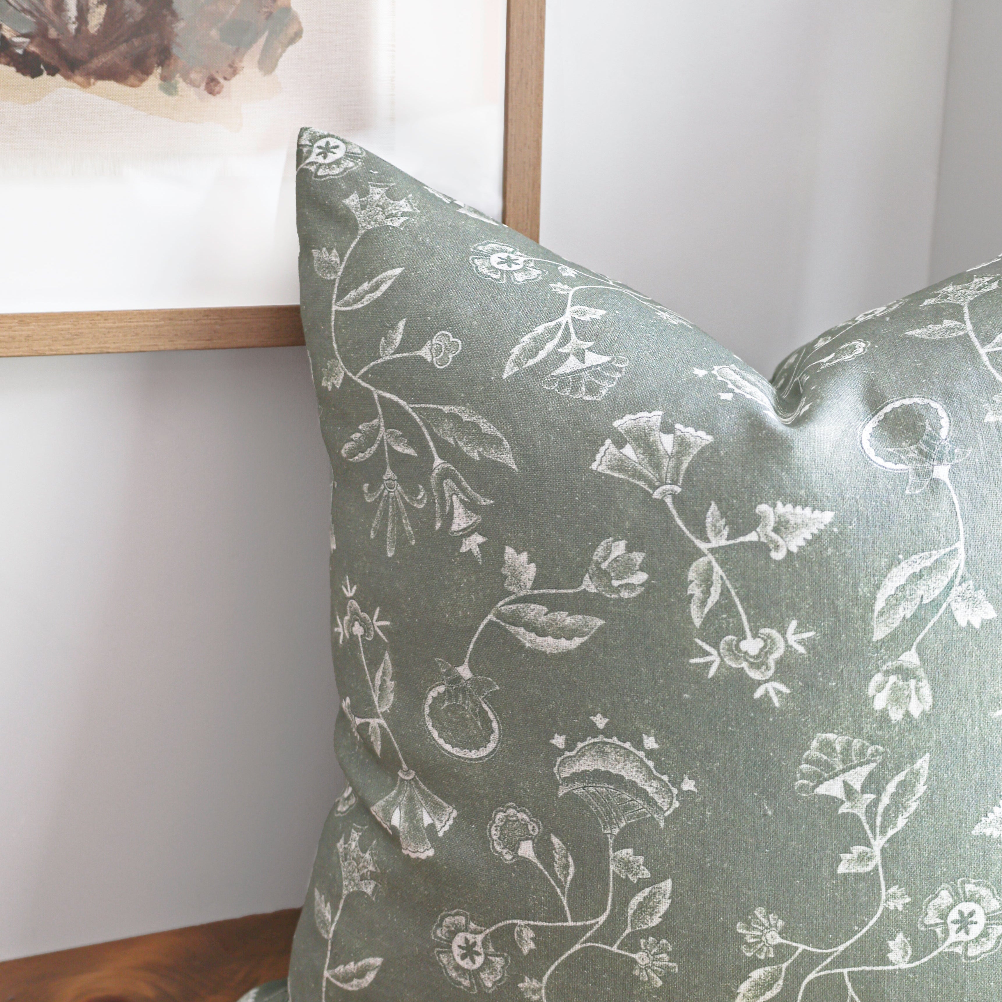 Dot Pillow Cover in Basil