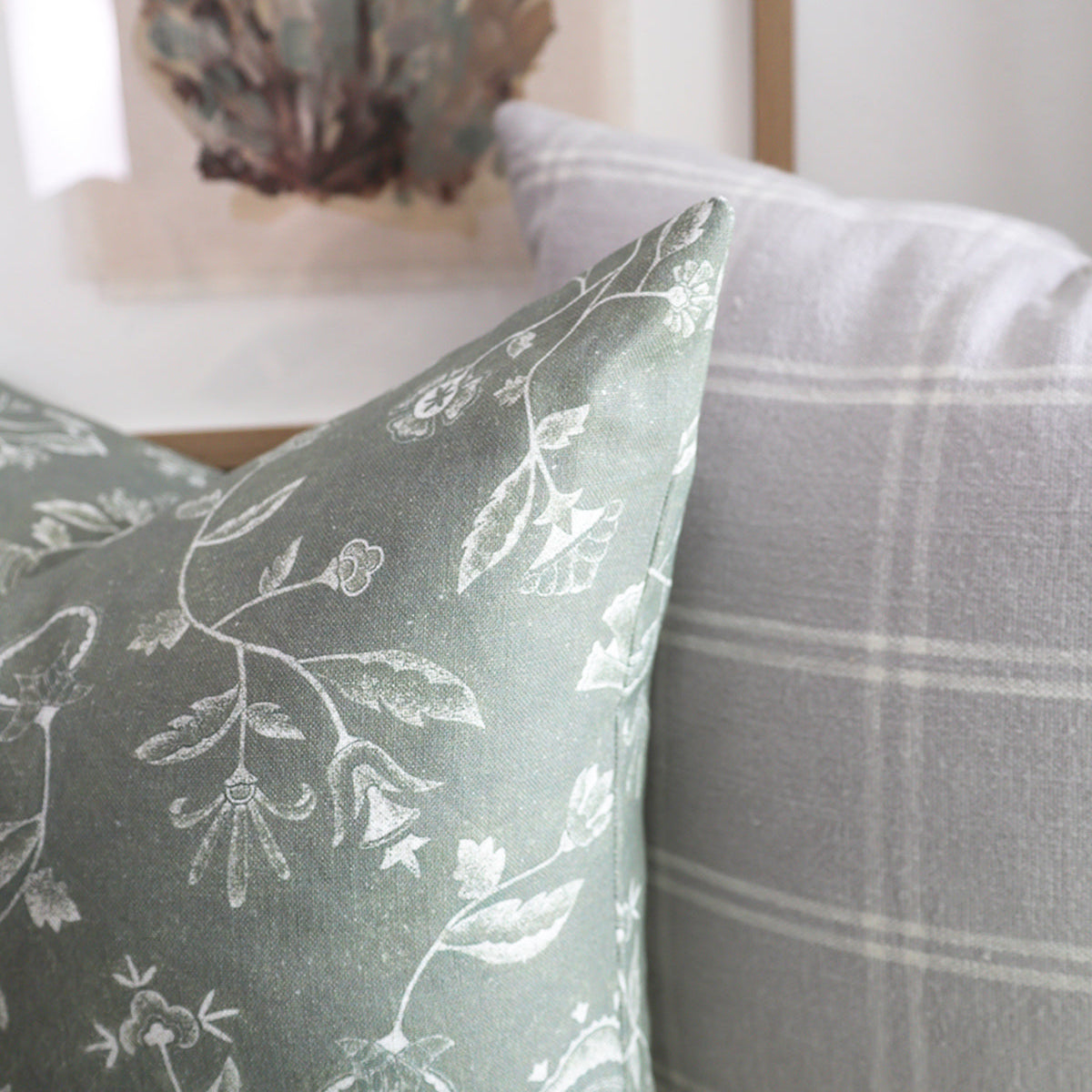 Dot Pillow Cover in Basil