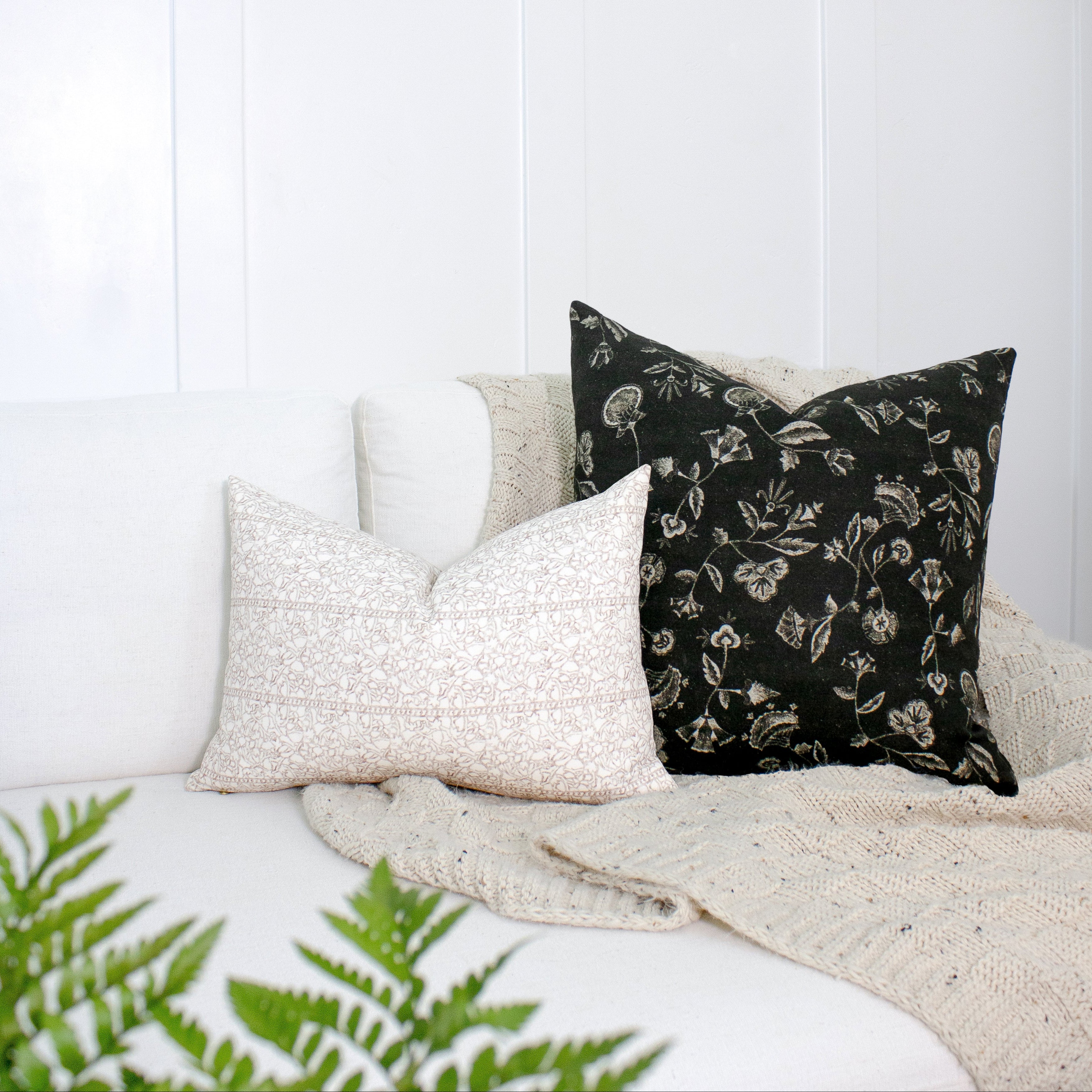 Dot Pillow Cover in Coal