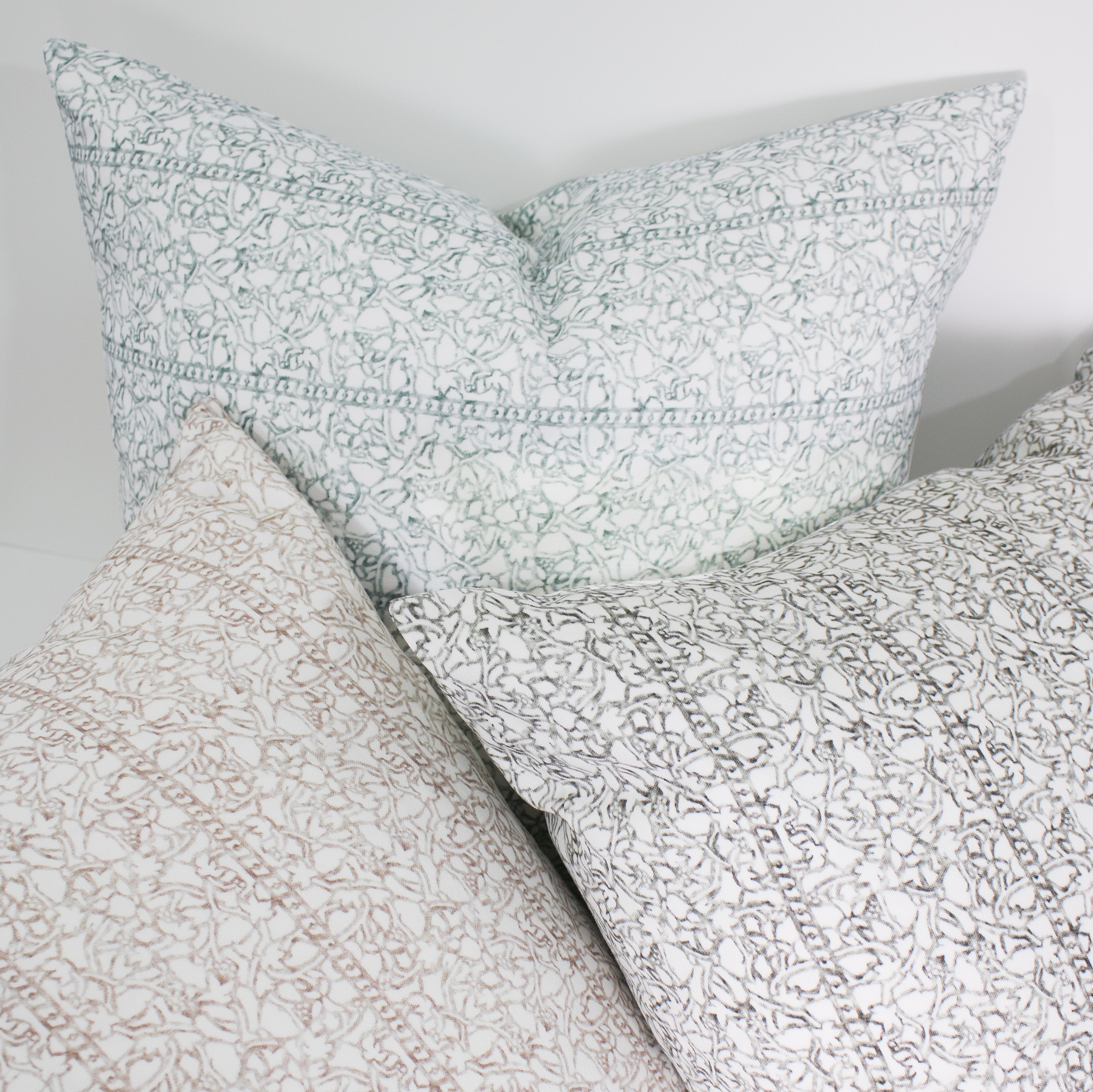 Faye Pillow Cover in Stone