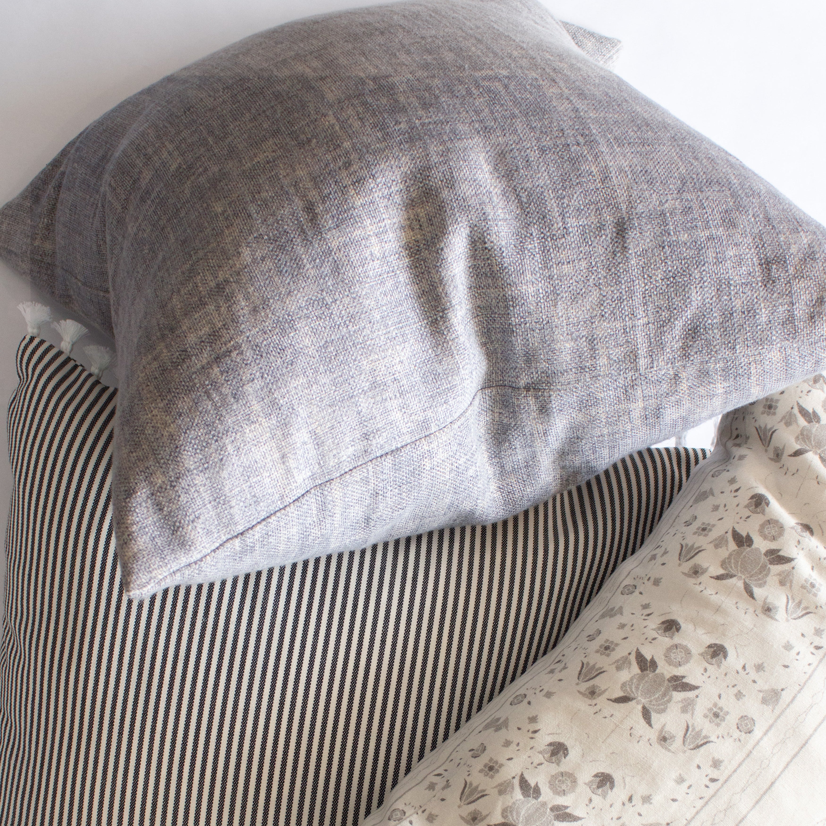 Solid Linen Pillow Cover in Monsoon