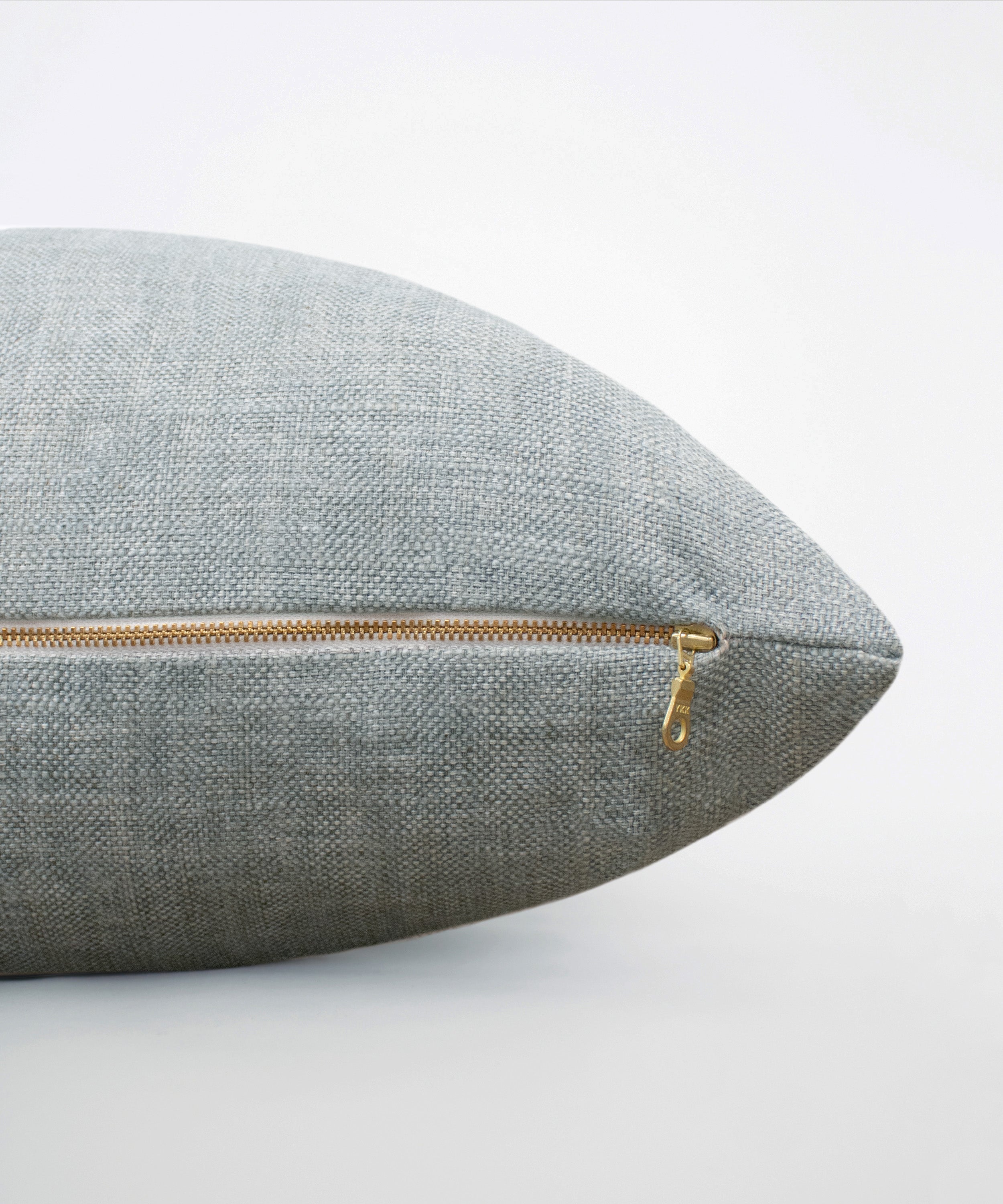 Solid Linen Pillow Cover in Ice