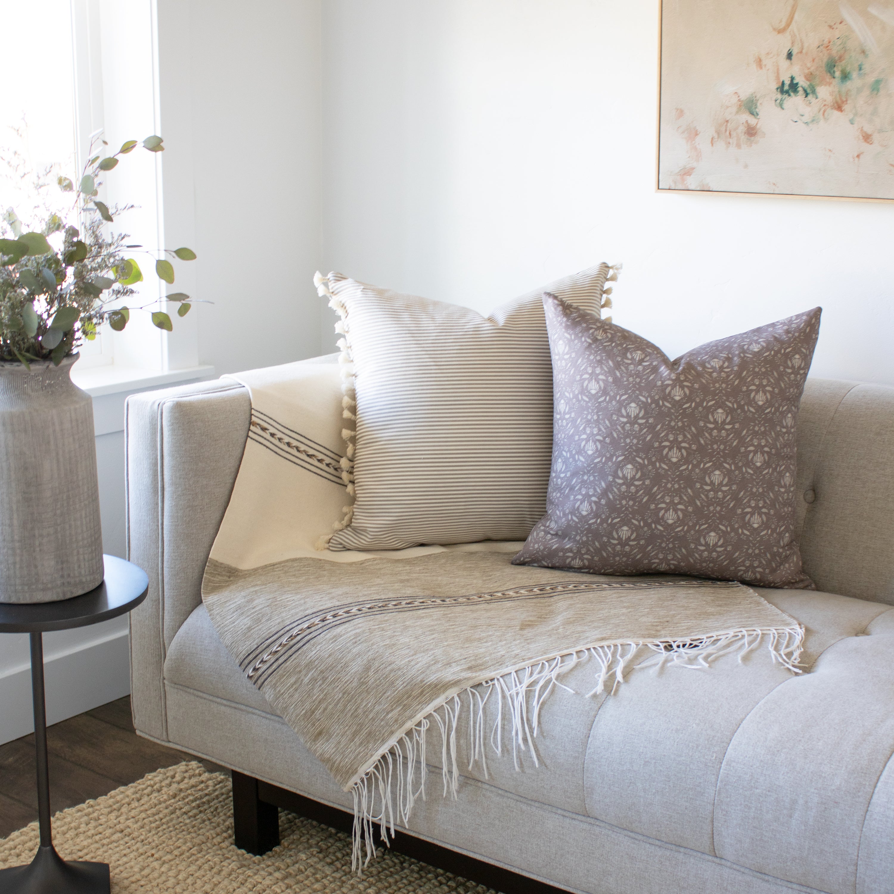 Meadow Pillow Cover in Mauve