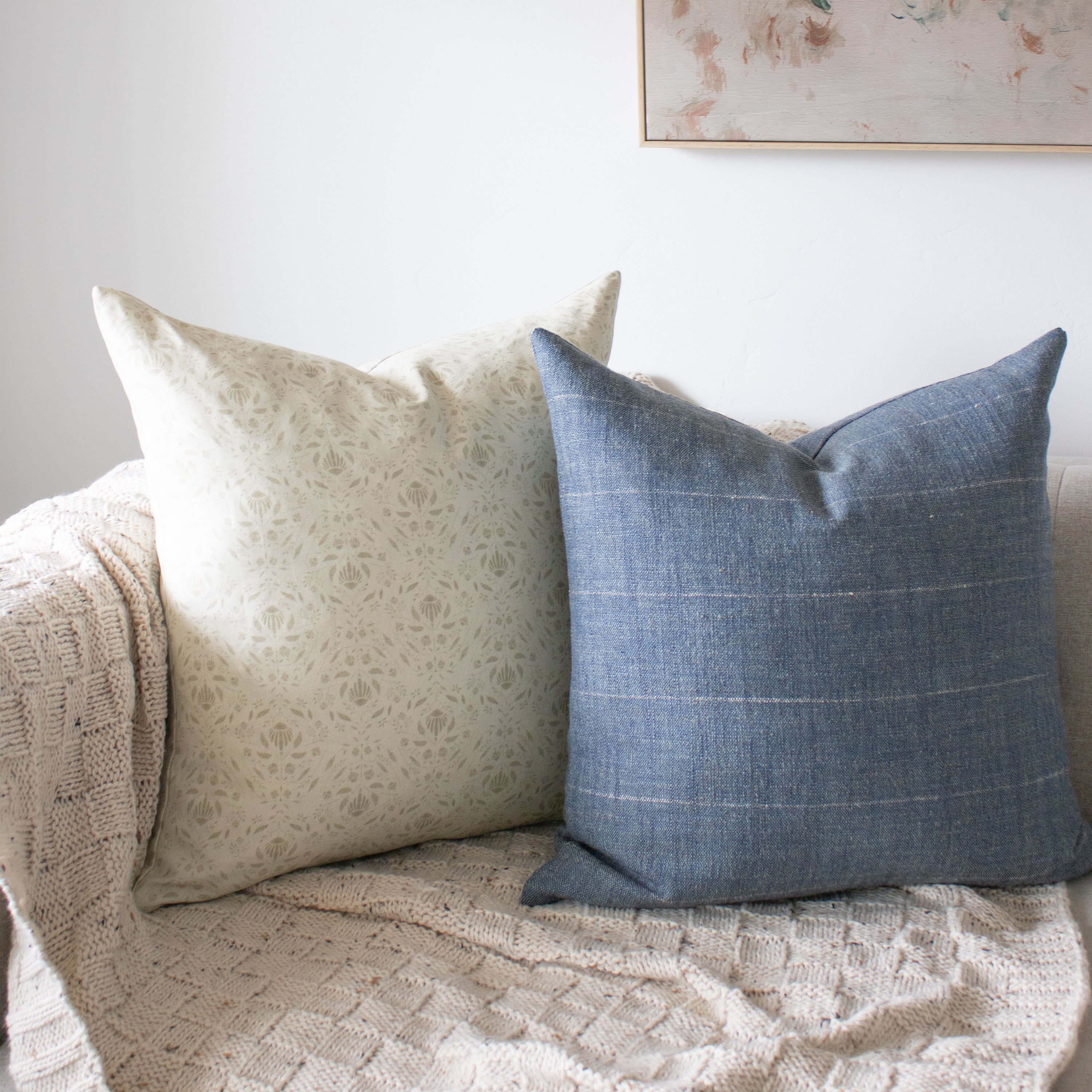 Meadow Pillow Cover in Wheat