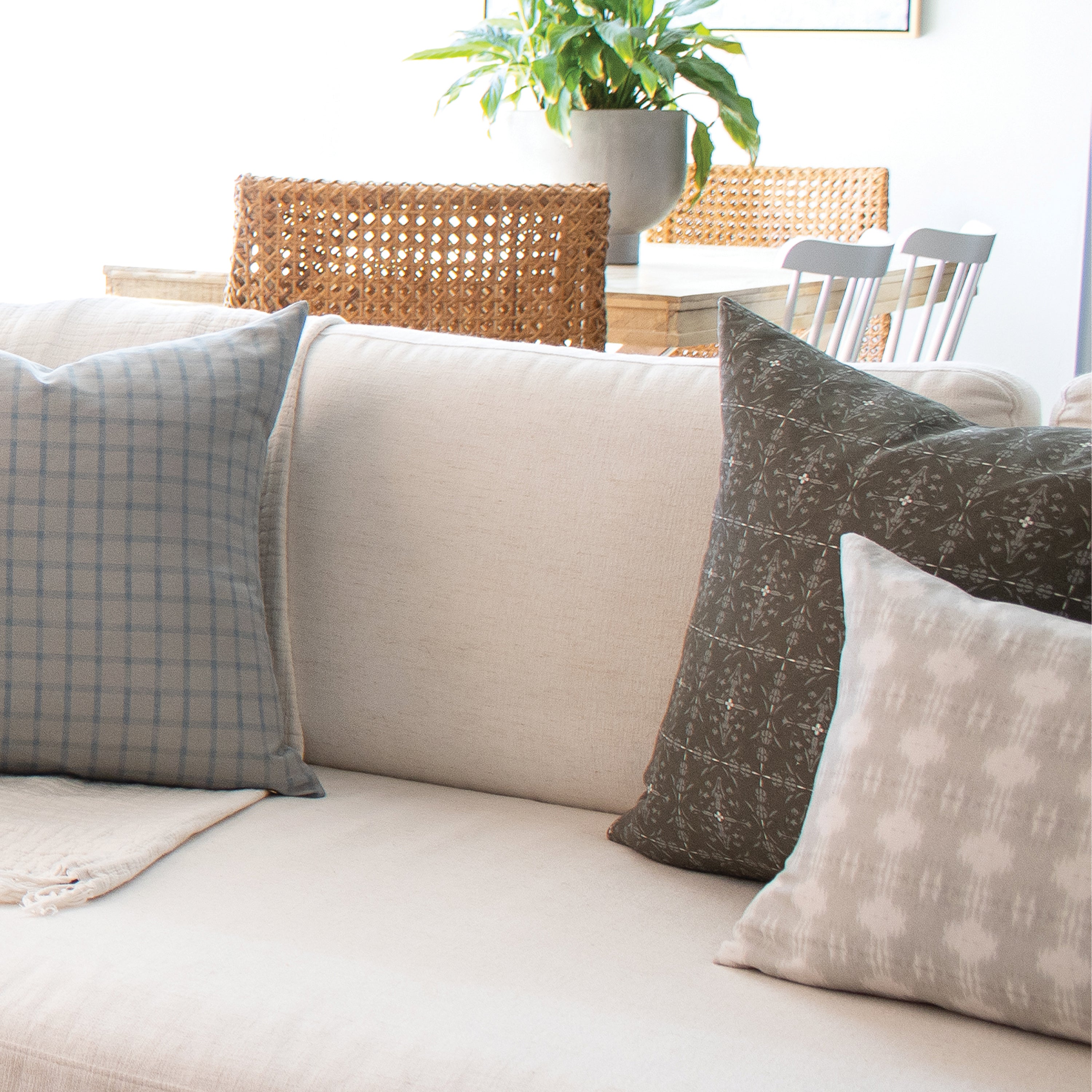Trellis Pillow Cover in Glacier