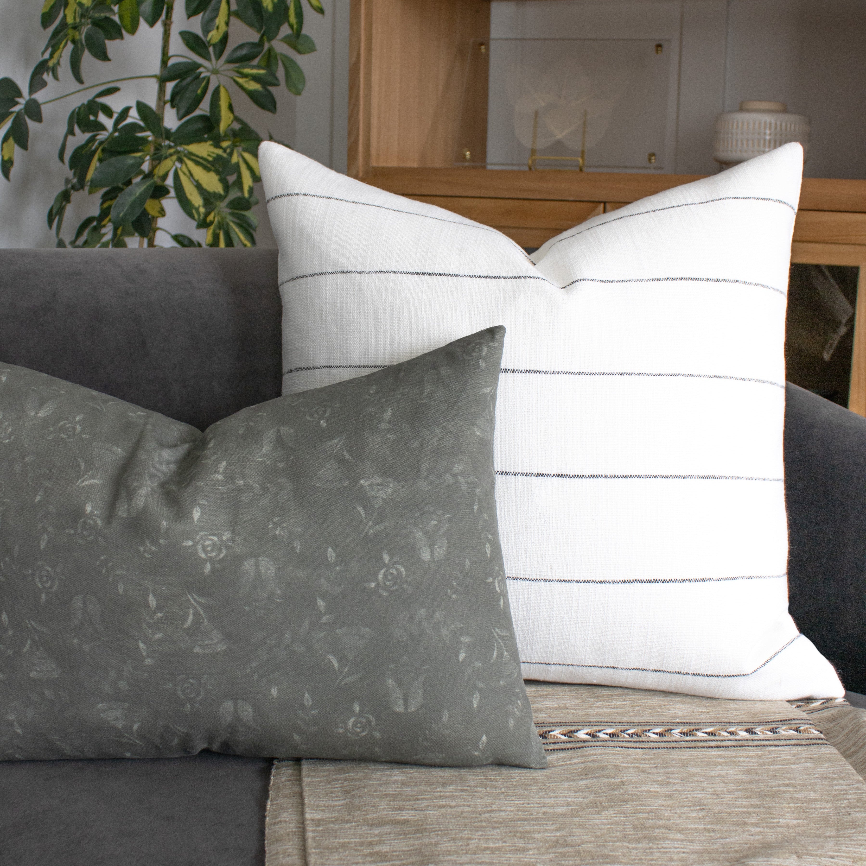 Broad Stripe Pillow Cover in Tuxedo