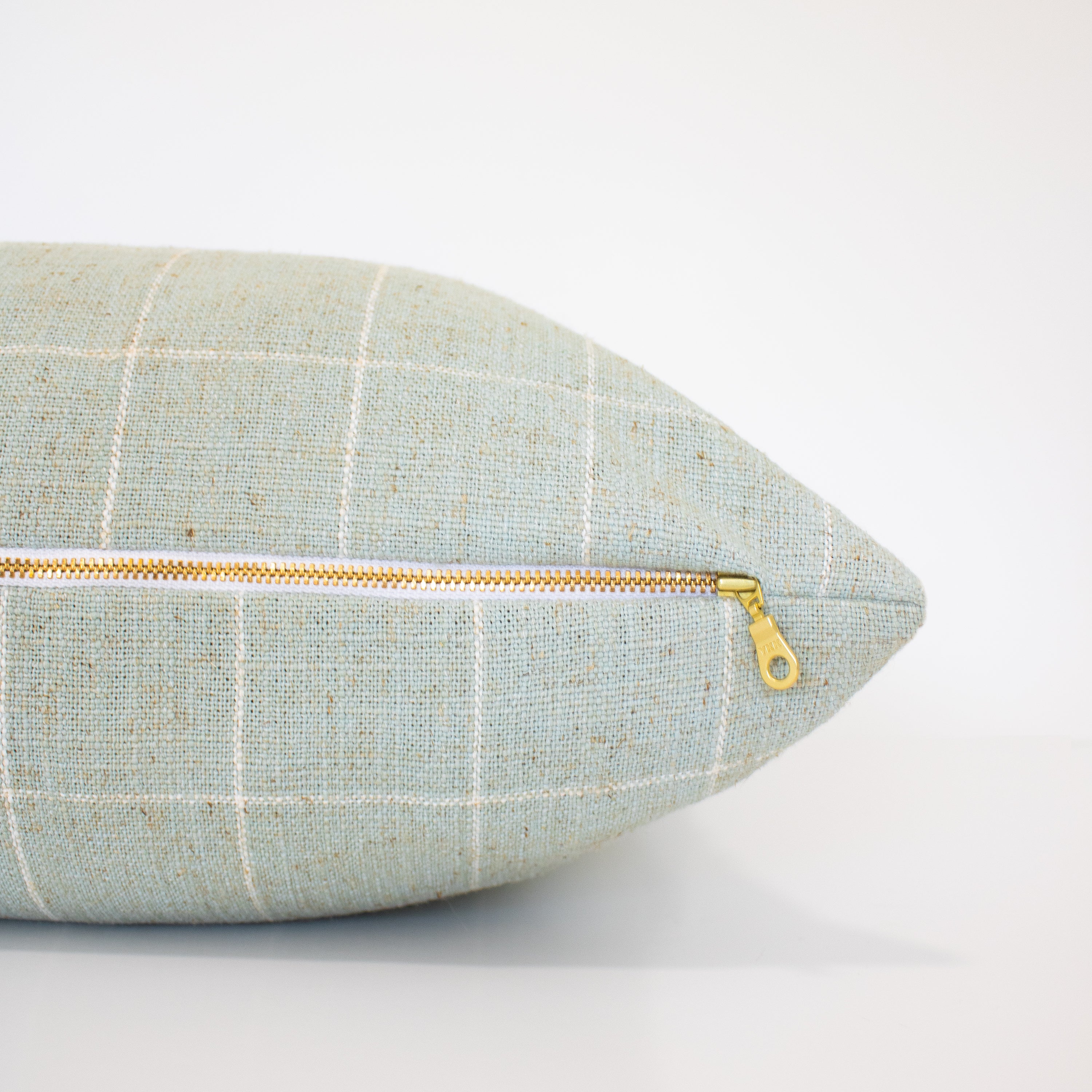 Windowpane Pillow Cover in Seafoam